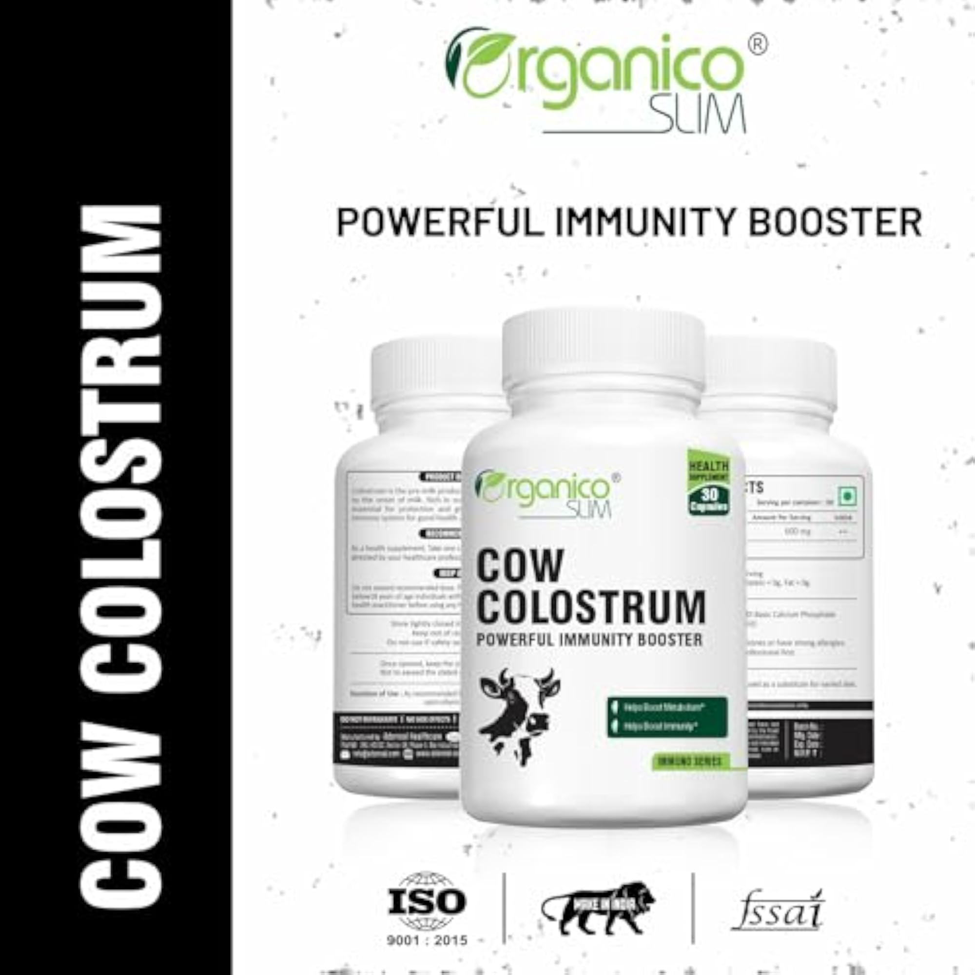 Organicoslim Cow Colostrum - 30 Capsules